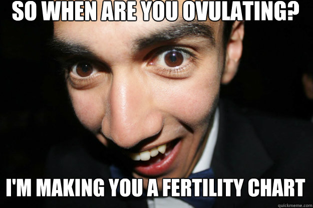So When are you ovulating? I'm making you a fertility chart  Overly Attached Boyfriend
