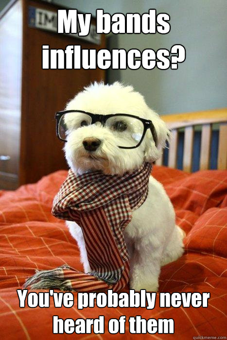 My bands influences? You've probably never heard of them   Hipster Dog