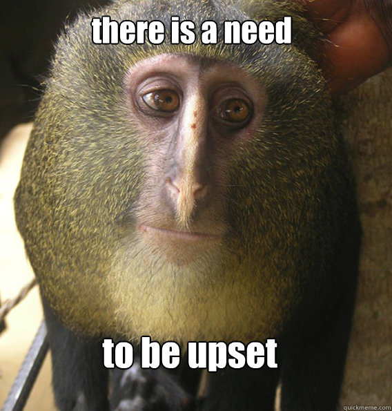 there is a need to be upset - there is a need to be upset  Misc