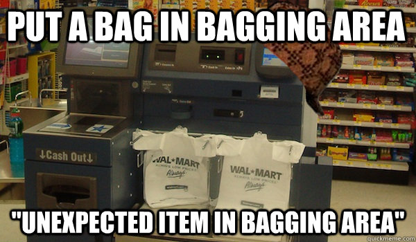 Put a bag in bagging area 
