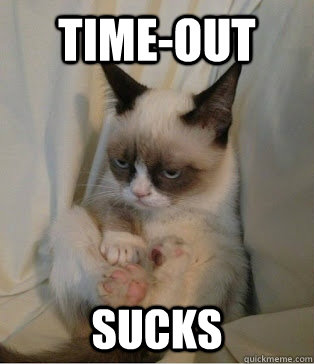 time-out sucks - time-out sucks  grumpy cat sits