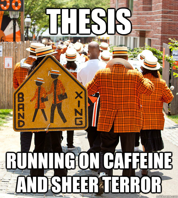 THESIS running on caffeine and sheer terror  Princeton Problems