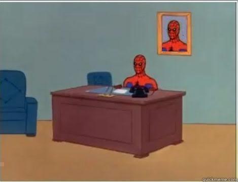 Everyone is looking at Skeletor and all I have is this picture of Chris Dionne -   Spiderman Desk