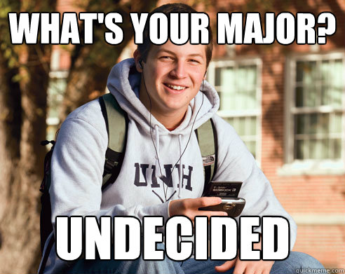 What's your major? undecided - What's your major? undecided  College Freshman