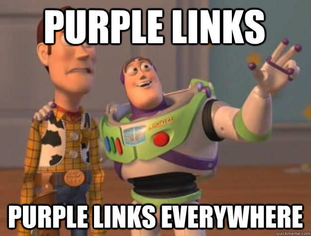 Purple Links purple links everywhere  toystory everywhere