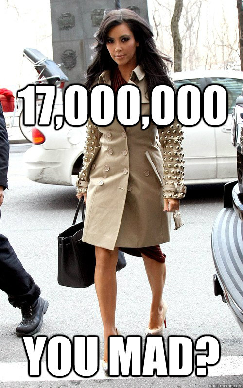 17,000,000 YOU MAD?  - 17,000,000 YOU MAD?   Kim kardashian