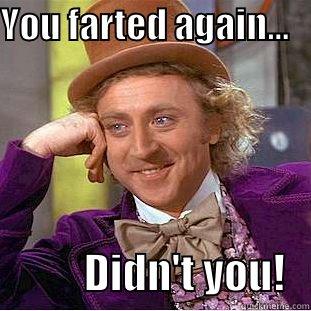 YOU FARTED AGAIN...                DIDN'T YOU!   Condescending Wonka