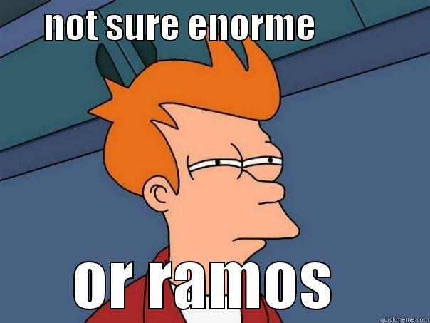       NOT SURE ENORME                 OR RAMOS  Futurama Fry