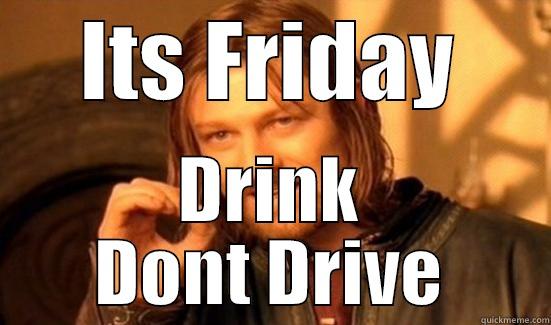ITS FRIDAY DRINK DONT DRIVE Boromir