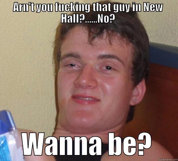 ARN'T YOU FUCKING THAT GUY IN NEW HALL?…...NO? WANNA BE? 10 Guy