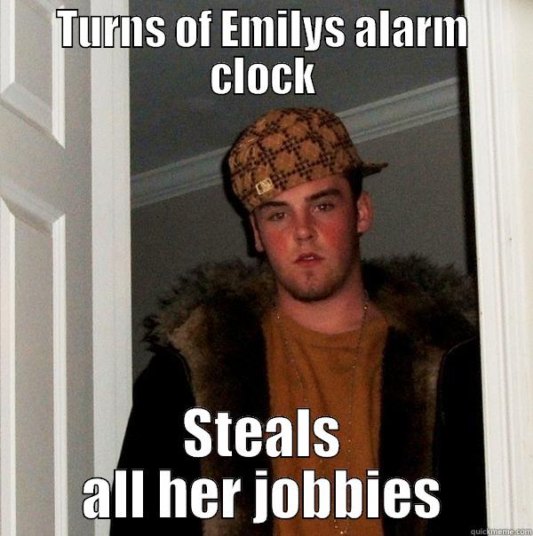 TURNS OF EMILYS ALARM CLOCK STEALS ALL HER JOBBIES Scumbag Steve