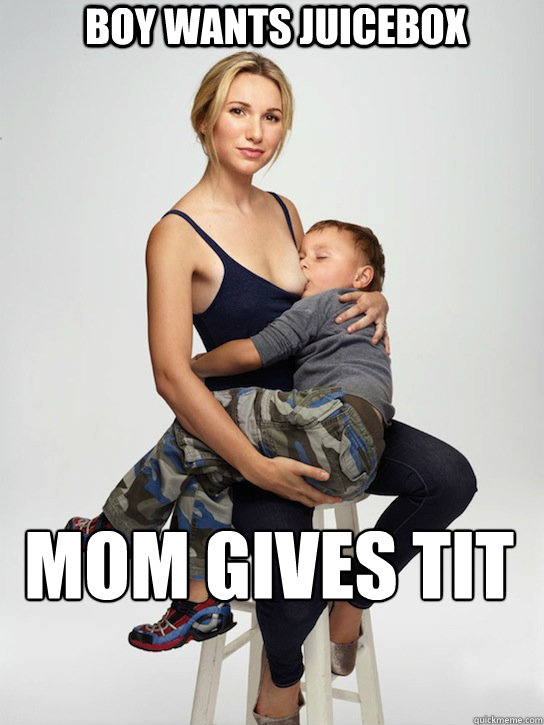 BOY WANTS JUICEBOX MOM GIVES TIT  Overprotective mother