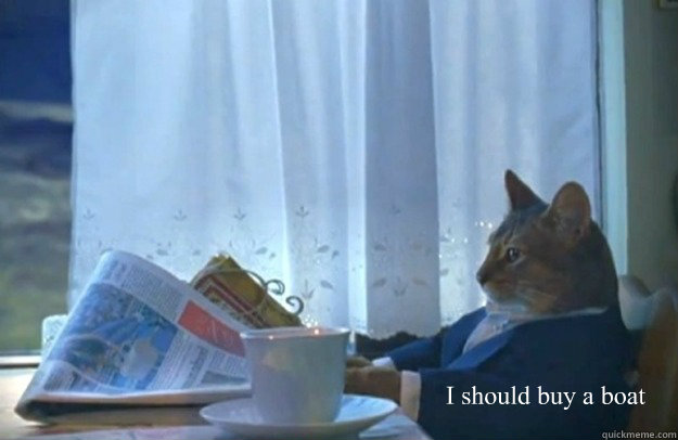I should buy a boat  Sophisticated Cat