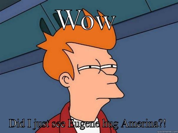 WOW DID I JUST SEE EUGENE HUG AMERINA?! Futurama Fry