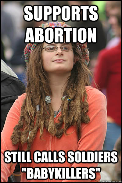 Supports Abortion Still calls soldiers 
