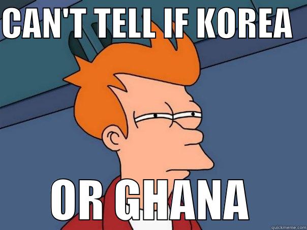 CAN'T TELL IF KOREA   OR GHANA Futurama Fry