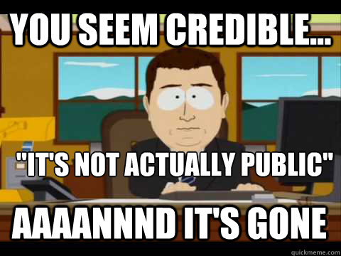 You seem credible... 