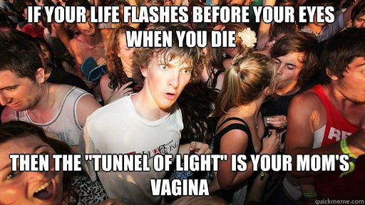If your life flashes before your eyes when you die then the 
