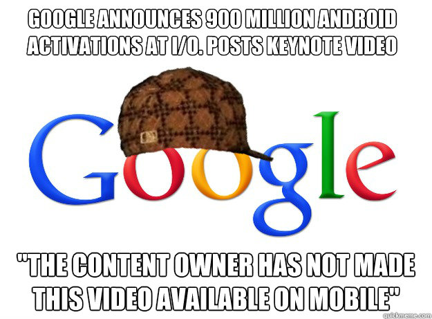 Google announces 900 Million Android activations at I/O. Posts Keynote video 