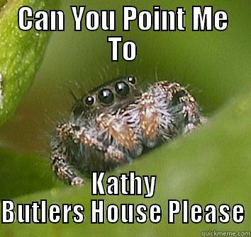 CAN YOU POINT ME TO KATHY BUTLERS HOUSE PLEASE Misunderstood Spider