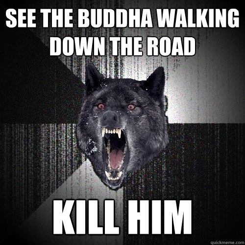 see the buddha walking down the road kill him  Insanity Wolf
