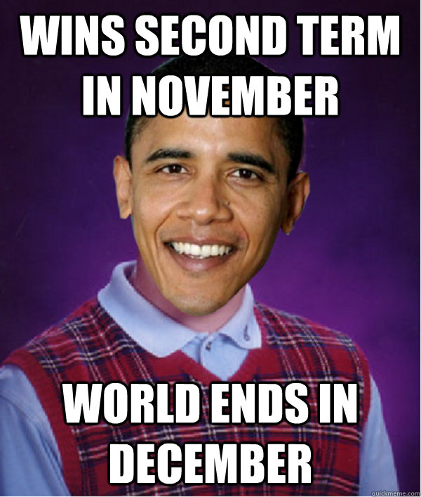 WINS SECOND TERM IN NOVEMBER WORLD ENDS IN DECEMBER - WINS SECOND TERM IN NOVEMBER WORLD ENDS IN DECEMBER  Misc