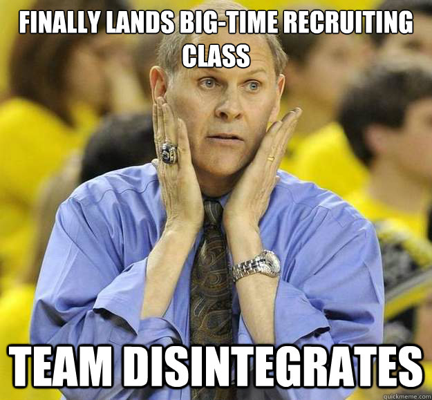 finally Lands big-time recruiting class team disintegrates - finally Lands big-time recruiting class team disintegrates  Sad Beilein