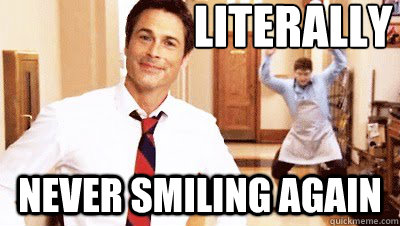 LITERALLY  Never Smiling Again - LITERALLY  Never Smiling Again  Chris Traeger