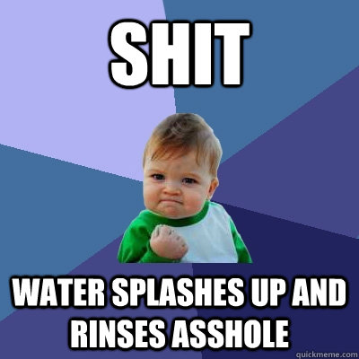 shit water splashes up and rinses asshole - shit water splashes up and rinses asshole  Success Kid