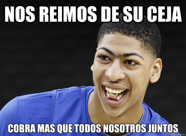Nos reimos de su ceja cobra mas que todos nosotros juntos  anthony davis teeth