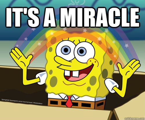 It's a miracle  - It's a miracle   Spongebob rainbow
