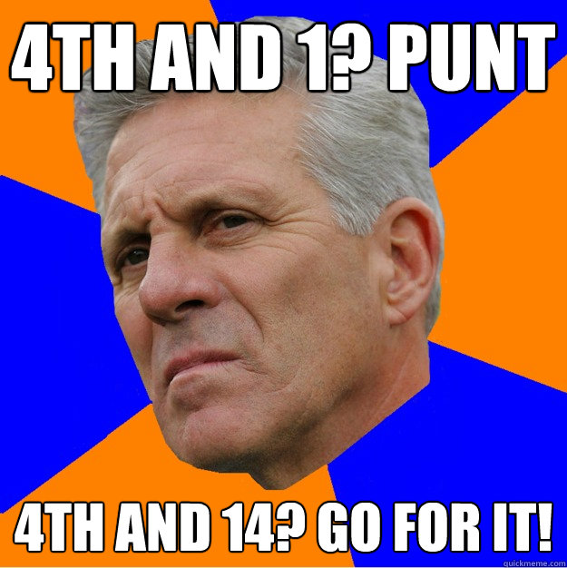 4th and 1? Punt 4th and 14? Go for it! - 4th and 1? Punt 4th and 14? Go for it!  Uninformed Zook