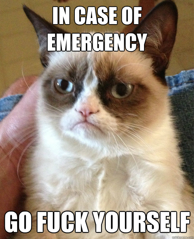 In case of emergency Go fuck yourself - In case of emergency Go fuck yourself  Misc