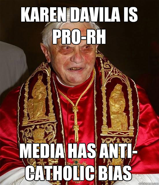 Karen davila is pro-rh media has anti-catholic bias  