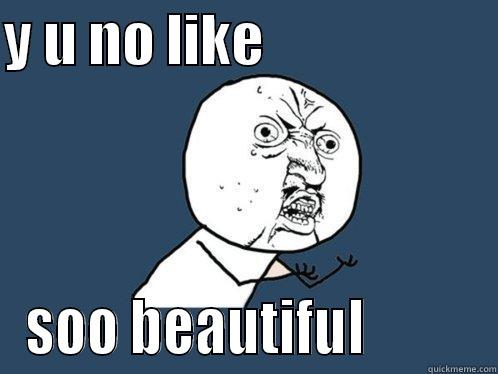 Y U NO LIKE                      SOO BEAUTIFUL          Y U No