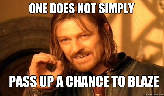 One does not simply pass up a chance to blaze  Boromirmod