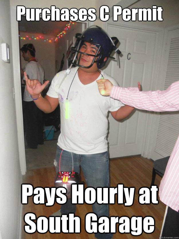 Purchases C Permit Pays Hourly at South Garage  