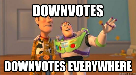 downvotes downvotes everywhere  Buzz Glitter