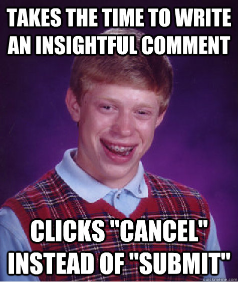 Takes the time to write an insightful comment Clicks 