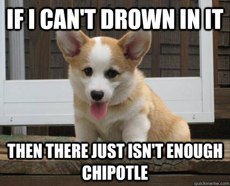 If i can't drown in it then there just isn't enough chipotle  