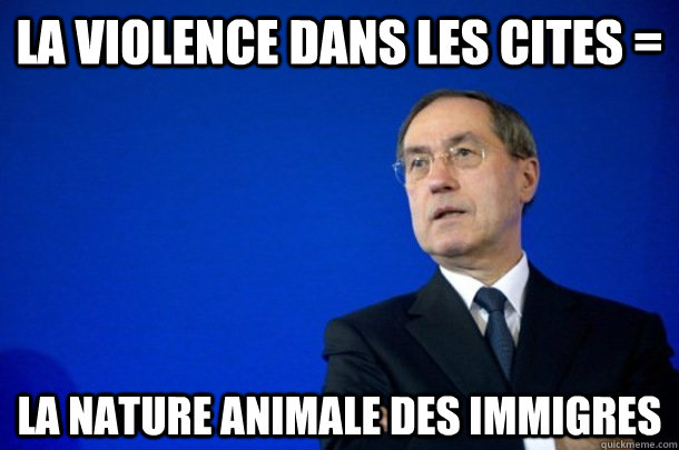 LA VIOLENCE DANS LES CITES = LA NATURE ANIMALE DES IMMIGRES  FNUMP