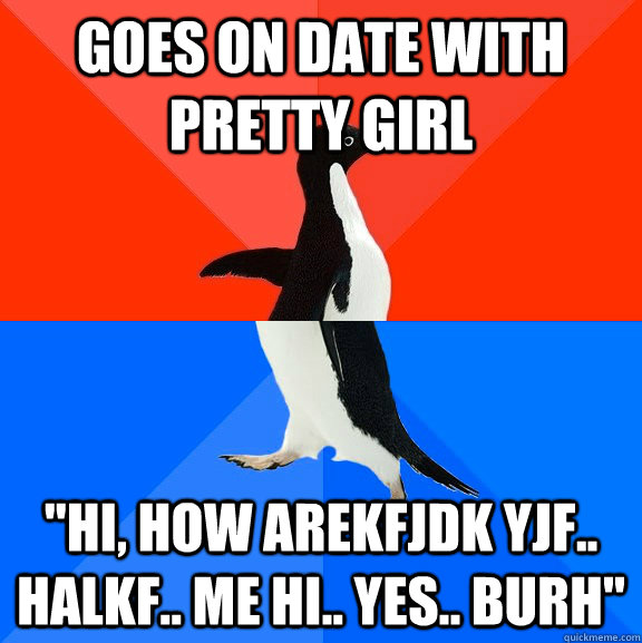 goes on date with pretty girl 