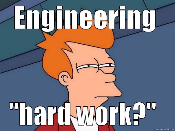 is it really hard work - ENGINEERING 