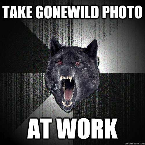 take gonewild photo at work  Insanity Wolf