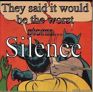 THEY SAID IT WOULD BE THE WORST STORM... SILENCE Slappin Batman