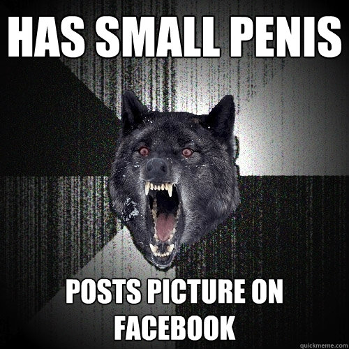 HAS SMALL PENIS POSTS PICTURE ON FACEBOOK  Insanity Wolf