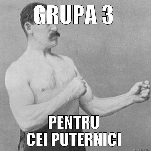 GRUPA 3 PENTRU CEI PUTERNICI overly manly man