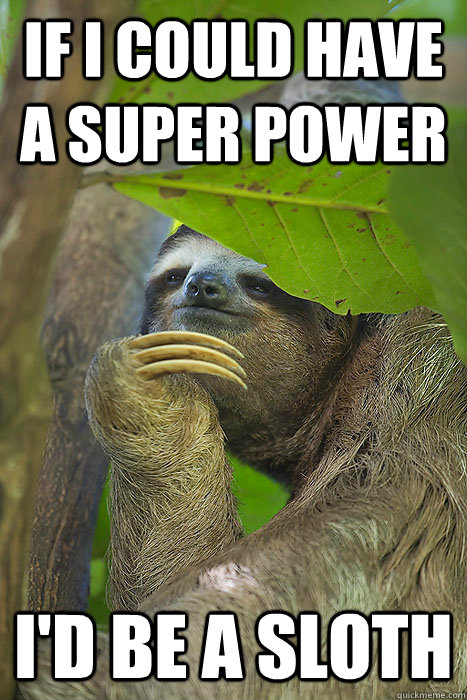 If i could have a super Power I'd be a sloth - If i could have a super Power I'd be a sloth  Philososloth