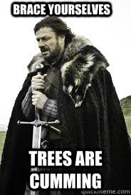 Brace Yourselves Trees are cumming  Brace Yourselves
