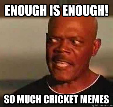 Enough is enough! SO much cricket memes  Enough is enough